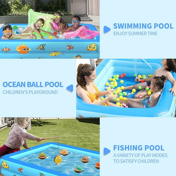 Eisaro Inflatable Pool, Blow Up Kiddie Pool for Kids, Toddlers, Infant &  Adult Plastic Inflatable Swimming Pool for Outdoor, Garden, Backyard,  Summer Water Party, 82 X 53 X 21 
