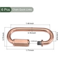 thumbnail image 2 of HUGFEGWE 6 Pcs Chain Connectors, Chain Locking Quick Link, Great for Light, Key, Camping, Backpack, Rope (Rose Gold, 4mm Thick) CJB91-57749, 2 of 5