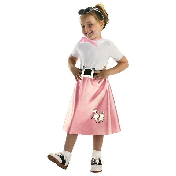 Girls 50's Boby Sox Soda Shop Dress Halloween Costume Small (4-6)
