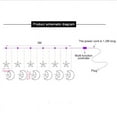 thumbnail image 3 of LED Star Moon Ramadan Decorations String Lights Bedroom Window Curtain Decor Lamp,8 Lighting Modes,for Ramadan Wedding Party Home Garden Bedroom Outdoor Indoor Wall Decorations, 3 of 5