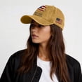 thumbnail image 7 of GrmtClth 250 Anniversary Usa Hat Patriotism 1776 Print Baseball Cap Vintage Distressed Washed Caps Trend Adjustable Headwear Yellow, 7 of 7