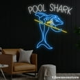 thumbnail image 2 of Glowneon Pool Shark Billiard Neon Sign, Shark Led Sign, Man Cave Decor, Billiard Club Decor, 2 of 5