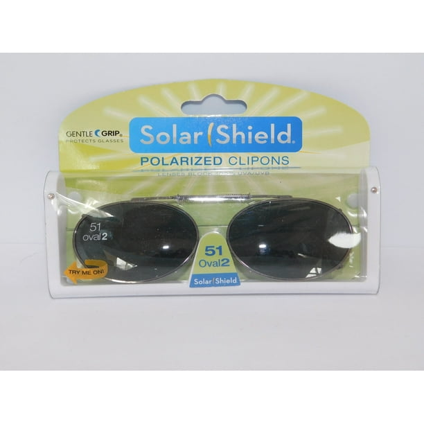 Solar Shield Clip On Sunglasses 51 Oval 2 Black Full Frame Walmart