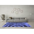 thumbnail image 3 of Ahgly Company Indoor Square Abstract Blue Modern Area Rugs, 7' Square, 3 of 4