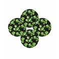 thumbnail image 7 of 15 Inch Round Placemats Set of 4, St. Patrick's Day Non Slip Heat Insulation PP Table Mats, Watercolor Green Shamrock Polka Dots Black Washable Place Mats for Kitchen Dining Party Table Decor, 7 of 7