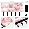 thumbnail image 2 of Valentine's Day Hearts Balloons Mail Holder Organizer Wall Mount with Shelf Key Holder Key Rack with 5 Key Hooks for Wall Decorative, 2 of 6