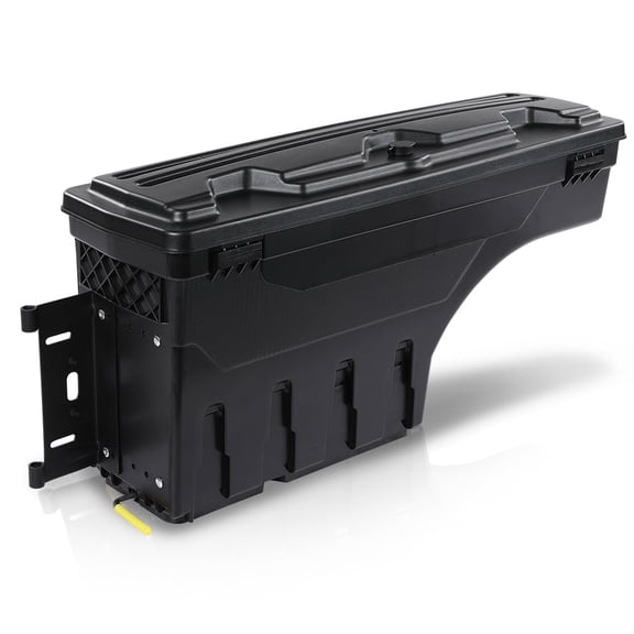 PIT66 Truck Bed Storage Box Left Side Fit for Chevy Silverado & GMC Sierra 1500 2500 3500 1999-2007 Black