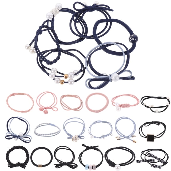 Tineasur 24Pcs Ponytail Holders Assorted Color Hair Accessories for Girls and Adults Party Use