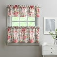 thumbnail image 2 of Kitchen Curtains and Valance Set 24 Inch Tier Pioneer Colorful Floral Curtains Small Drapes for Cafe Living Room Bathroom Farmhouse 3 Pieces Set Rod Pocket, 2 of 6