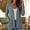 Blue, variant on Nooxsoe Women's Cardigan Cropped Knit Tops Knit Cardigan Waist-length Fit Soft Knit Soft Comfort Cardigan V-neck Work Long Sleeve Sweater Open Front Sweater Womens Sweaters Cardigan Beige S