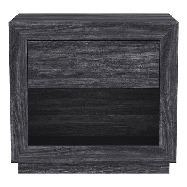 Soren Contemporary 26" Nightstand in Charcoal Gray (1-Drawer)