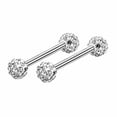 thumbnail image 1 of pitrice 1 Pair Rhinestone Lip Chin Ring Ear Stud Stainless Steel Piercing Lip Rings Internal Thread Lip Rings Body Jewelry, 1 of 9