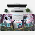 thumbnail image 4 of Pink Japan Desk Pad Anime Gaming Green Mouse Pad Large Mouse Pad For Desk Computer Pc Laptop Office Decor For Women, Anime Mouse Keyboard Pad Stitched Edges Non-Slip Rubber Mat Desk Pad (31.5x15.7 In, 4 of 6