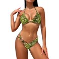 thumbnail image 1 of Aayomet Womens Bathing Suits Bikini Set Three Point Off Back Tie Funny Bikini Swimsuit (Yellow, S), 1 of 5