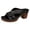 Black, variant on Floral Chunky Heels for Women Low Block Heel Sandals Platform Heeled Slippers Shoes Slip on Travel Casual Sandal White Size 6