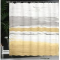 thumbnail image 3 of Ambesonne Grunge Shower Curtain, Abstract Brush Stroke Print, 69"Wx70"L, Dark Yellow and Pale Grey, 3 of 4
