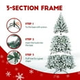 thumbnail image 6 of Soilhill 7ft Artificial Christmas Tree Premium Snow-Flocked Christmas Pine Tree Ldeal for Home, Office, Party Decorations Featuring 1064 Branches Durable Metal Hinges Foldable Base, 6 of 7