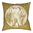 thumbnail image 2 of Artistic Weavers LGCB2011-1616 Artistic Weavers Lodge Cabin Bear Poly Filled Pillow - Black & Beige - 16 x 16 ft., 2 of 7