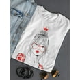 thumbnail image 3 of Beautiful Asian Lady & Glasses T-Shirt Women -Image by Shutterstock, Female Medium, 3 of 4