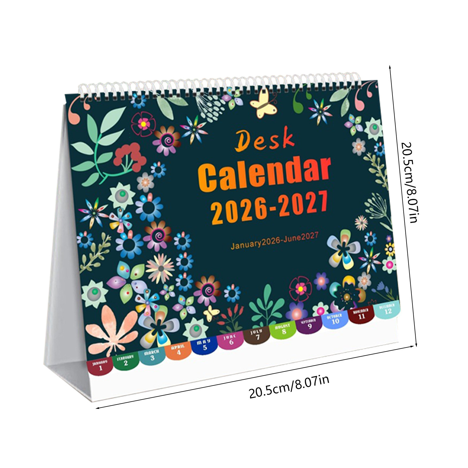Lunxisen 4 pcs Small Desk Calendar 2026-2027 - Standing Flip Desk Calendars 2026, 18 Months Stand Up Calendars from Jan 2026 to June 2027, Desktop Calendar Planner for Home, School, Office