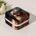 thumbnail image 5 of PhooArto Small Jewellery Box, Galaxy Pug Dog and Cherries Portable Travel Mini Jewelry Case for Women Leather Ring Organizer, 5 of 5