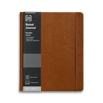 Staples TRU RED 8â€ x 10â€ Large Flexible Cover Narrow Ruled Journal Cognac (TR61953)