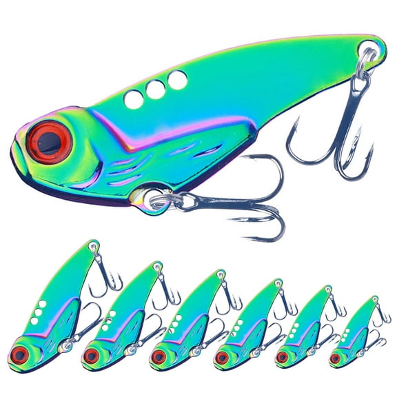 HENGJIA 6 Pack Blade Baits for Bass Fishing Lures Hard Metal VIB Fishing Spoons Lipless Crankbait Swimbaits for Trout Walleye Crappie Saltwater Blade Bait Fishing Lure