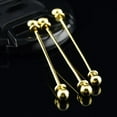 thumbnail image 6 of Men's Round Head Shirt Collar Clip Bar Tie Brooch Necktie Gold, 6 of 9