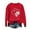 Red-C, variant on Womens St Patricks Day Shamrock Print T-Shirt 3/4 Sleeve Round Neck Loose Fit Casual Top Soft Comfortable Festival Pub Parade Wear Red