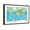 Brown Frame, variant on Art.com Physical Map of the World Art Print by Serban Bogdan, 18" x 12"