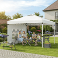 thumbnail image 5 of 10x10 Pop-Up Canopy Tent with Removable Walls, 3 Height Adjustable Easy Set up Portable Gazebo, For Camping, White, 5 of 12