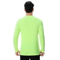 thumbnail image 6 of High Visibility Crewneck Safety Tee with Long Sleeve, M Size Neon Green Safe Shirt, Men's Hi Vis Work Long Sleeve Safety T-Shirt 100% Polyester, 6 of 6