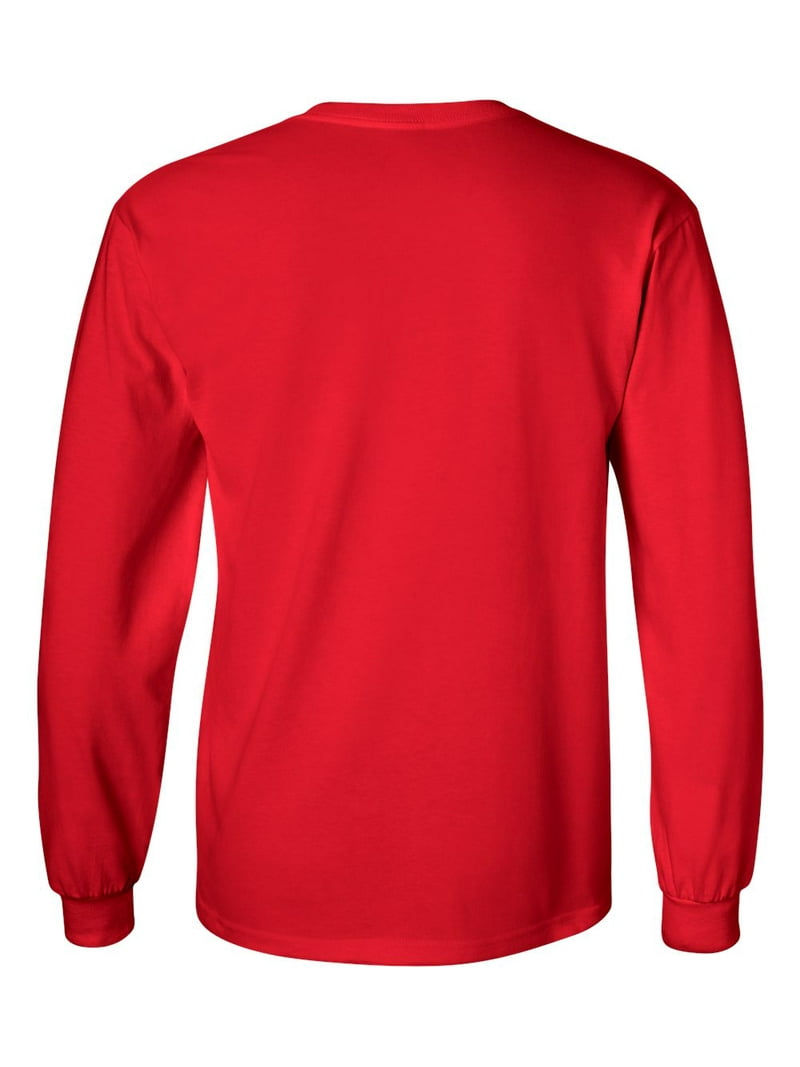 Gildan Mens Ultra Cotton Long Sleeve T-Shirt , 3XL, Red - Walmart.com