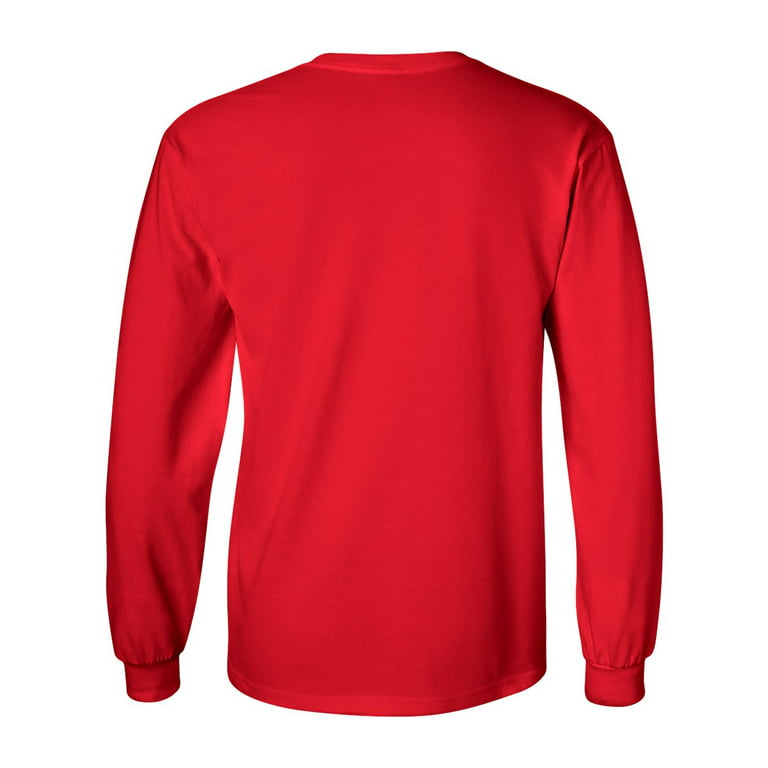 Gildan Mens Ultra Cotton Long Sleeve T-Shirt , 3XL, Red