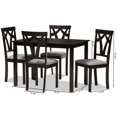 thumbnail image 6 of Bowery Hill 5 Piece Dining Set in Gray and Dark Brown, 6 of 7