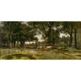 thumbnail image 2 of Joaquim Vayreda 24x13 Black Ornate Framed Double Matted Museum Art Print Titled: Summer Bloom (1877), 2 of 5