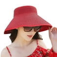 thumbnail image 1 of Casquette Visière d'Été Portable pour Femmes, Pliable, Anti-UV, à Grand Bord, Chapeau de Sport d'Extérieur, 1 of 7