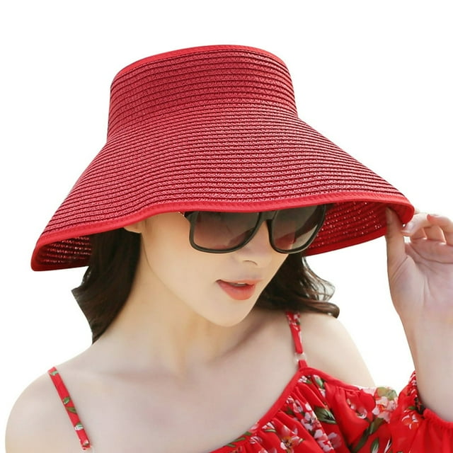 Casquette Visière d'Été Portable pour Femmes, Pliable, Anti-UV, à Grand Bord, Chapeau de Sport d'Extérieur