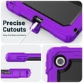 thumbnail image 7 of XYX For Lenovo Tab TB-311XU/K10C TB-311FU Case 10.1 inch, 3in1 Heavy Duty Shockproof Tablet Case with Stand, Shoulder Strap, Purple, 7 of 7