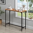 thumbnail image 2 of Tcbosik Narrow Bar Table with Metal Frame, 43" Counter Height Table, Multifunctional Console Table for Hallway, Kitchen, Living Room, Dining Room, Brown, 2 of 5