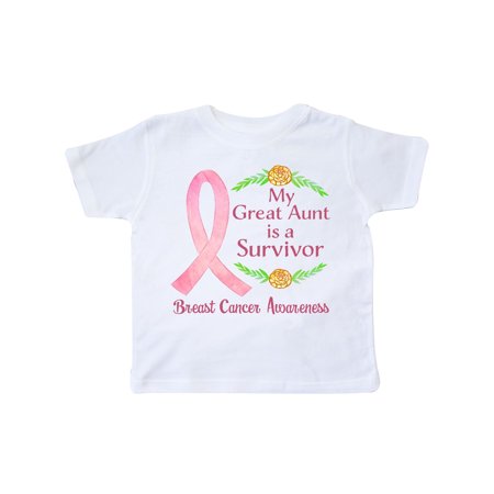 

Inktastic My Great Aunt is a Survivor Breast Cancer Awareness Gift Toddler Boy or Toddler Girl T-Shirt