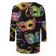 thumbnail image 5 of Tejiojio 3/4 Length Sleeve Women Tops Carnival Crew Neck Dressy Loose Fit Blouses Casual Summer T Shirts, 5 of 5