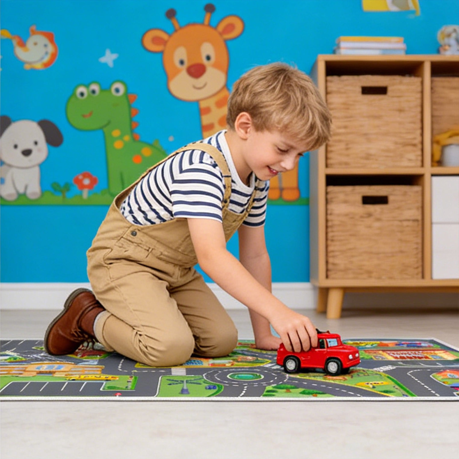Baby Crawling Mat Crawling Carpet Bright Polyester Material Washable Carpet Rectangular Children's Carpet Suitable For Indoor Use Baby Crawling Mat Baby Play Mat Tiles Large Baby Foam Mats for