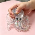 thumbnail image 5 of STPToys Octopus Shaped Stress Relief Gadget, Glitter Soft Slow Rebound Sensory Hand Squeezable Octopus Figurines, Classroom Rewards and Daily Reward Supplies - Clear, 5 of 7