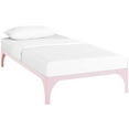thumbnail image 2 of Platform Bed Frame, Twin Size, Pink, Metal, Bedroom, Modern Contemporary HB35082, 2 of 5