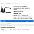 thumbnail image 2 of Right Passenger Side Mirror - Compatible with 2008 - 2009 Ford Escape, 2 of 2