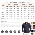 thumbnail image 3 of Mens Long Sleeve Golf Polo Shirt Waffle Knit Fabric Chest Pocket Solid Color Business Casual Top, 3 of 4