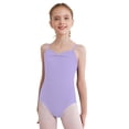 thumbnail image 4 of Hansber Gymnastics Leotards for Girls Sleeveless Camisole Leotard Ballet Dance Practice Ballerina Outfit Lavender 150, 4 of 6