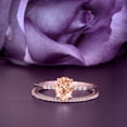 thumbnail image 2 of Fairy Art deco 2.00 Carat Oval Cut Morganite And Diamond Moissanite Engagement Ring Set, Classic Wedding Ring in 925 Sterling Silver With 18k Rose Gold Plating, Promise Ring, Bridal Ring Se, 2 of 2