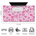 thumbnail image 5 of Long Mouse Pads for Desk,Pink Breast Cancer and Love Desk Mats on Top Of Desks, Desk Mouse Pad Extra Large with 3mm Non-Slip Base and Stitched Edge for Gaming,Office,Work,Home 47.3x23.6in, 5 of 5